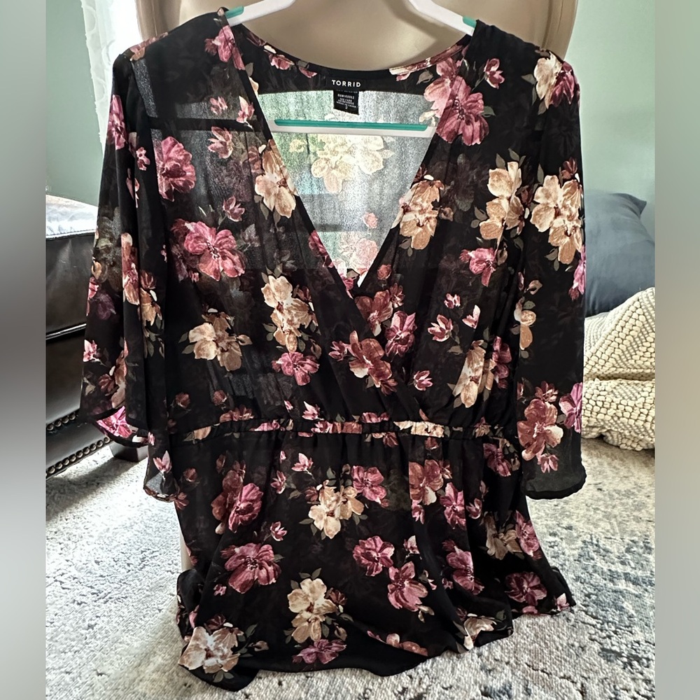 Floral Torrid Blouse